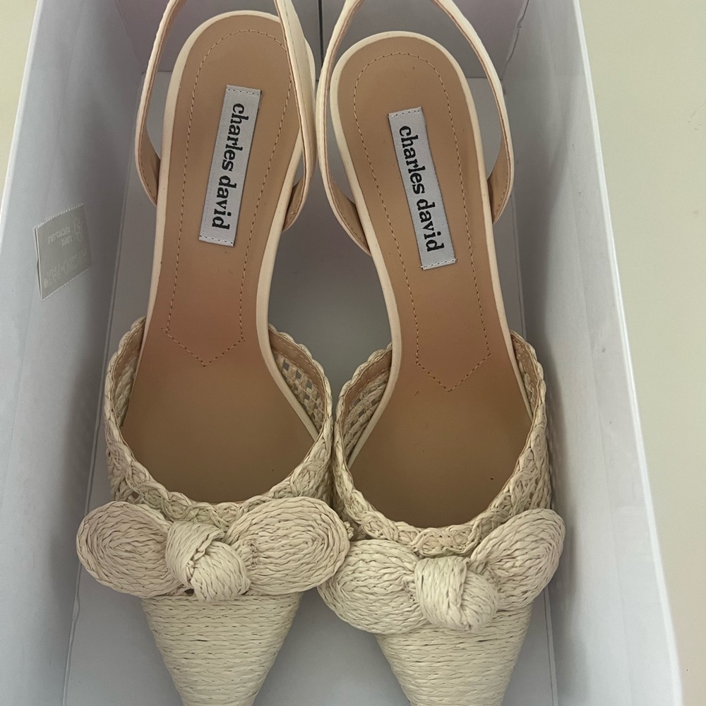 Charles David Tan Espadrille Slingbacks